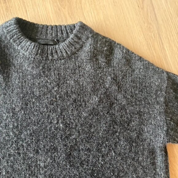 ** Jenni Kayne Women's Oversized Crewneck Alpaca Wool Sweater Size XS Gray - Picture 5 of 10